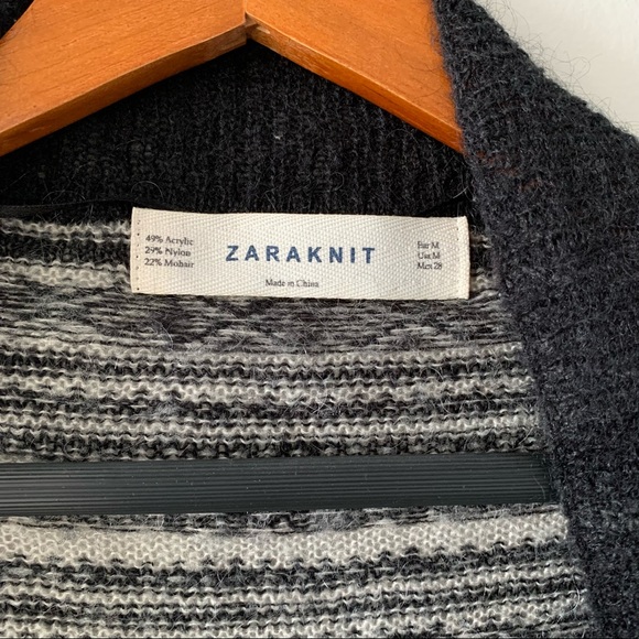 ZARA Knitwear Wrap Wool Cardigan - Picture 3 of 6